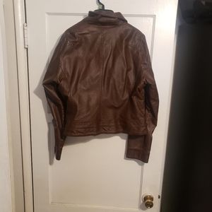 Faux Brown Leather Jacket